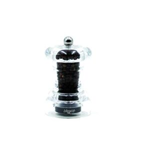 Bisetti Perugia 3.94 Inch Acrylic Pepper Mill With Adjustable Grinder