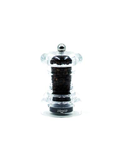 Bisetti Perugia 3.94 Inch Acrylic Pepper Mill With Adjustable Grinder