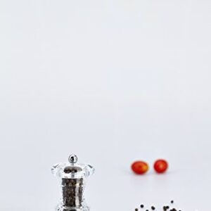 Bisetti Perugia 3.94 Inch Acrylic Pepper Mill With Adjustable Grinder