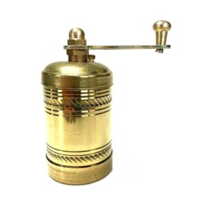 small pocket pepper mill 3 brass vintage style