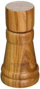 peterson housewares wooden pepper mill, chess rook shape