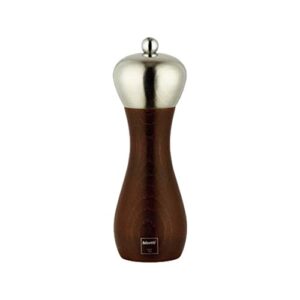 bisetti rimini wood and stainless steel pepper mill, 7.10", walnut