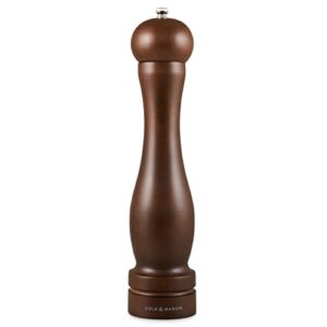 cole & mason precision grind forest capstan pepper mill, stained beech wood/walnut, 31.5 cm