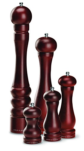 Cole & Mason Precision Grind Forest Capstan Pepper Mill, Stained Beech Wood/Walnut, 31.5 cm