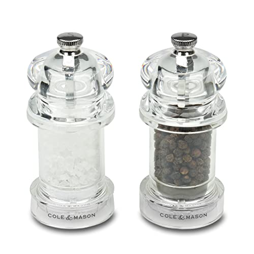 Cole & Mason Precision Grind 575 Pepper Mill, Acrylic, Clear, 10.5 cm