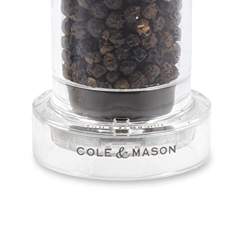 Cole & Mason Precision Grind 575 Pepper Mill, Acrylic, Clear, 10.5 cm