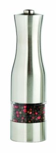 miu france stainless steel electric pepper mill, silver