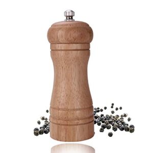 roskio manual acrylic pepper mill salt grinder wooden 5 inches for home kitchen restaurant monther's day