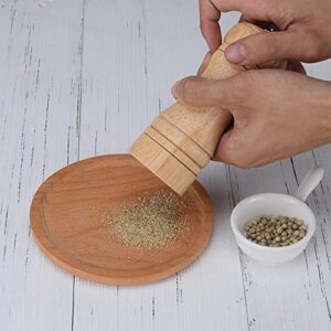 Roskio Manual Acrylic Pepper Mill Salt Grinder Wooden 5 Inches for Home Kitchen Restaurant Monther's Day