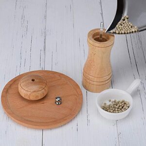 Roskio Manual Acrylic Pepper Mill Salt Grinder Wooden 5 Inches for Home Kitchen Restaurant Monther's Day