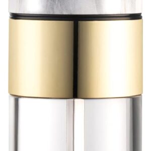 Peppermate Salt and Pepper Grinder - Easily Refillable Stainless Steel Pepper Mill Grinder with Real Marble Finish Top, Ceramic Blades, Adjustable Coarseness (White)