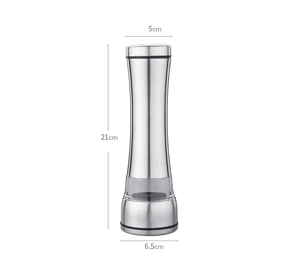 AUNKIER Salt and Pepper Grinders, Table Salt Grinders with Adjustable Ceramic Coarse Seasoners, Stainless Steel Grinder Kits for Kitchen Cooking