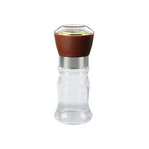 byyushop portable manual hand twist pepper mill spice salt grinder kitchen grinding tool - brown