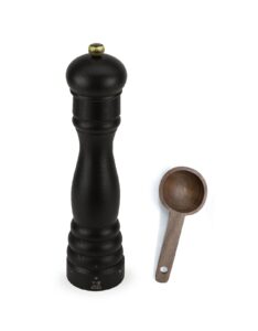 peugeot auberge u'select 10.75 inch pepper mill w/ wooden spice scoop (chocolate)