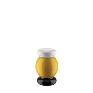 alessi mp0210 salt, pepper and spice grinder in beech-wood, 100 values collection, white,black,yellow