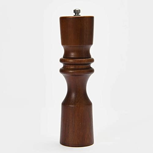 Bloomingville Acacia Wood and Stainless Steel, Stained Finish Pepper Mill, 2"L x 2"W x 8"H, Natural