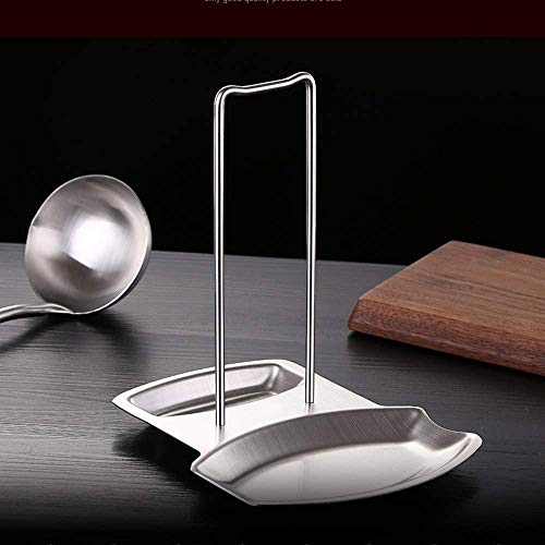 Kitchen Pan Lid Holder for Pots and Spoon Rest Stainless Steel Cookware Organizer Desktop Uncluttered Solution (Lid &Spoon Rest)