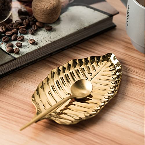 Gold Spoon Rest for Kitchen Counter, Spoon Rest for Stove Top Stainless Steel Spoon Holder for Stove Top, Spatula Spoon Ladle Utensil Holder, Spoon Rest for Utensils, Farmhouse Kitchen Decor