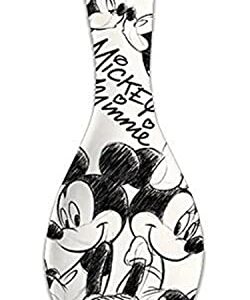 Disney Mickey and Minnie Mouse Sketch Ceramic Spoon Rest, 9 Inches