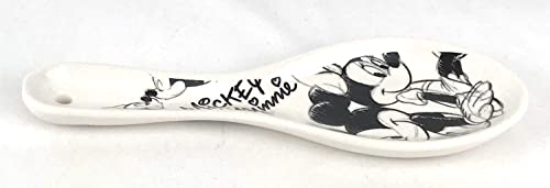 Disney Mickey and Minnie Mouse Sketch Ceramic Spoon Rest, 9 Inches