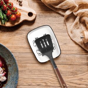 Hvukeke Ceramic Spoon Rest for Kitchen Stove Top Counter, Funny Welcome to Grandma's Kitchen White Spoon Holders for Grandma, Grandmother, Nana Cute Kitchen Decor Gift