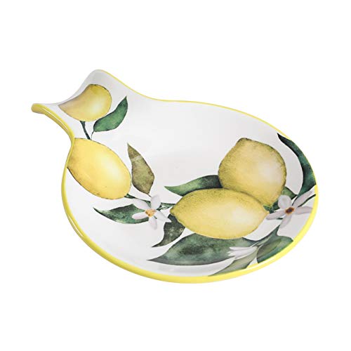 Bico Lemon Dreams Ceramic Spoon Rest, House Warming Gift, Dishwasher Safe