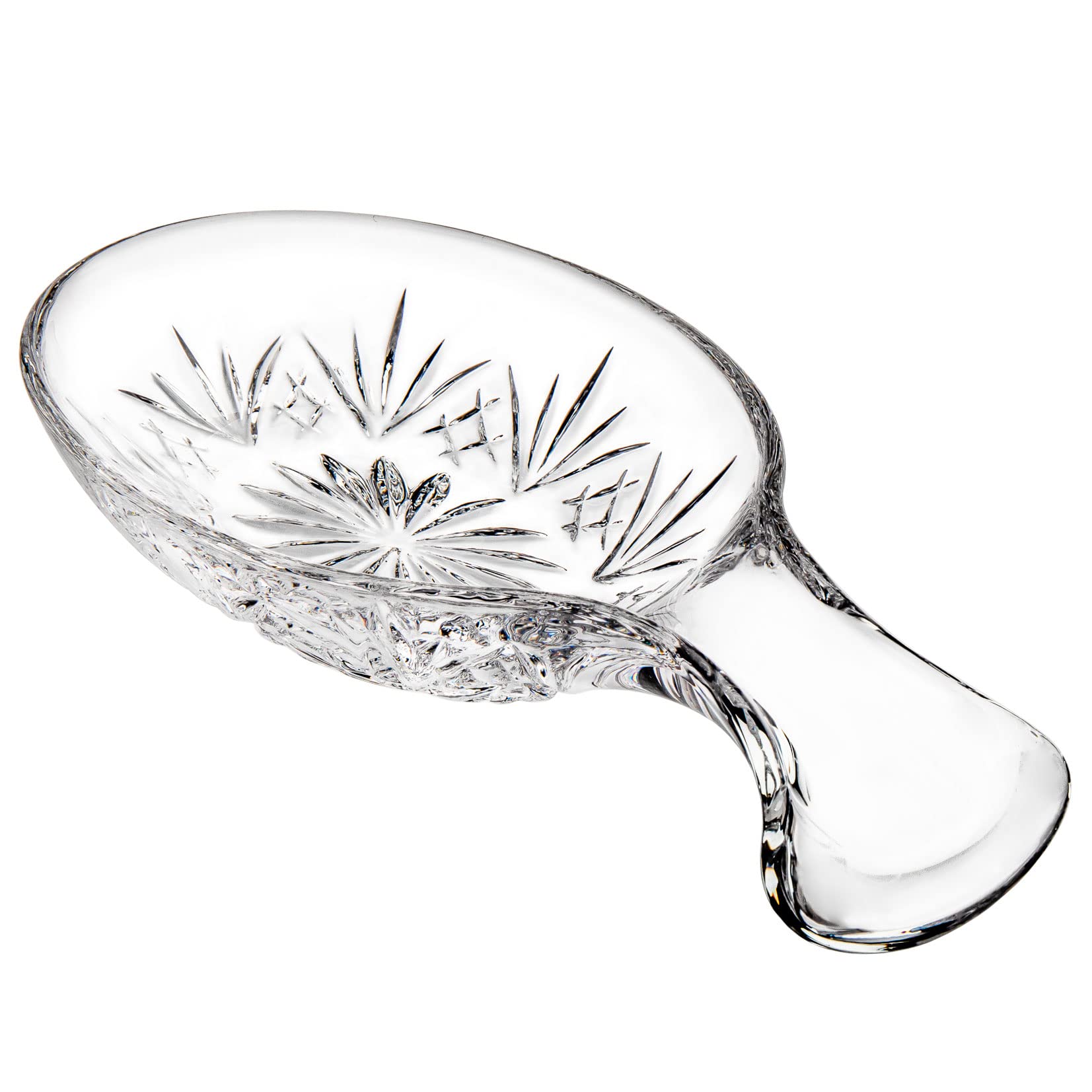 Godinger Spoon Rest for Kitchen, Crystal Glass Spoon Holder Rest - Dublin Collection