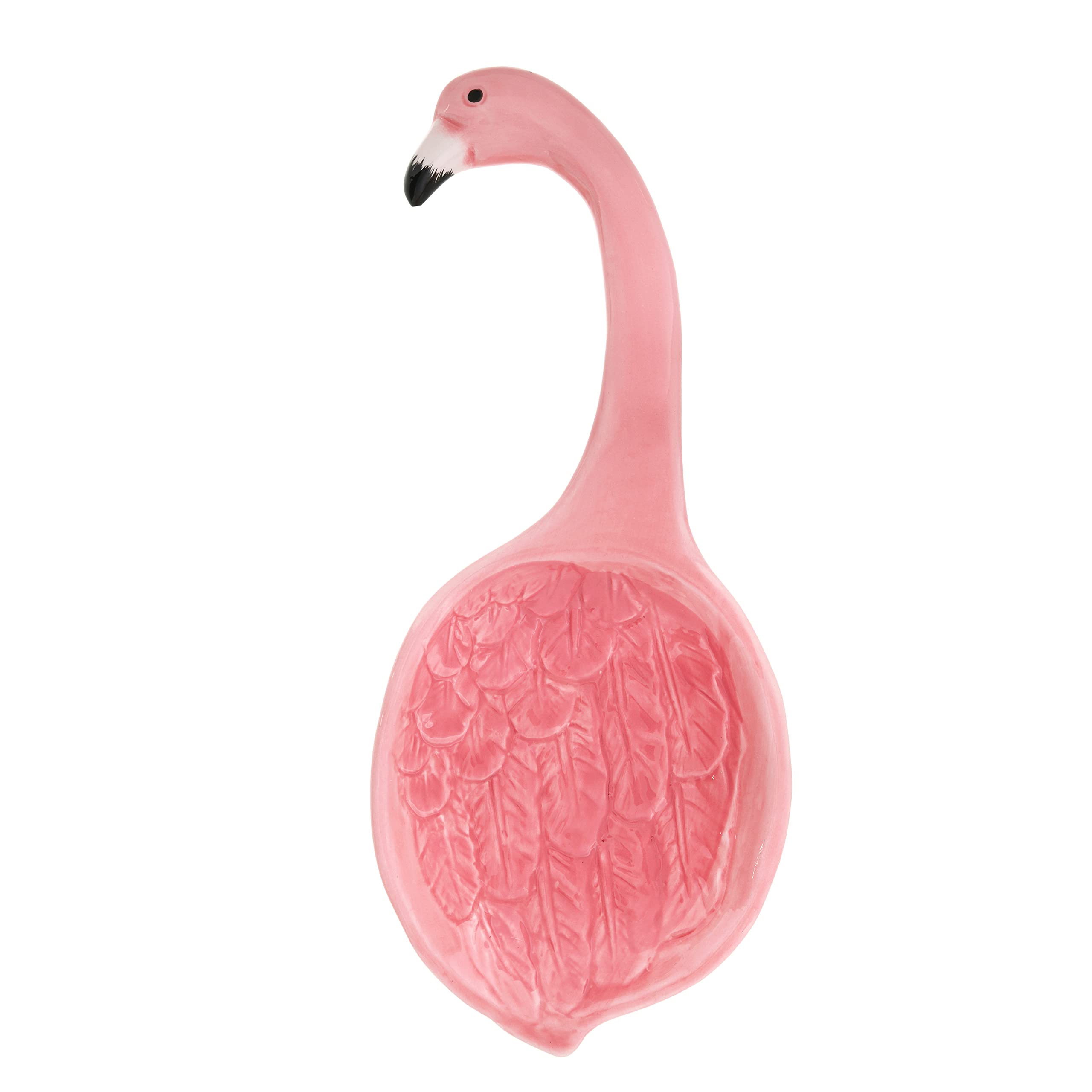 Animal-themed Ceramic Spoon Rest Kitchen Ladle and Spoon Holder - Flamingo