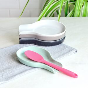 Youngever 5 Pack Plastic Spoon Rests, Kitchen Utensil Holders, Plastic Spoon Holders (Urban Color)