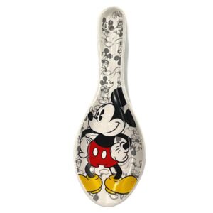 mickey mouse ceramic spoon rest, collectible disney themed kitchen decor accessories, fun utensil holders for cooking and baking