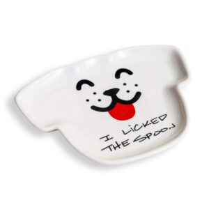 Naughty Dog Spoon Rest, Ceramic Dish, Cute Novelty Gift for Dog Lovers