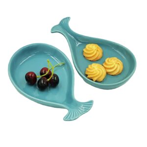 Ceramic Coastal Spoon Rest for Kitchen, Whale
