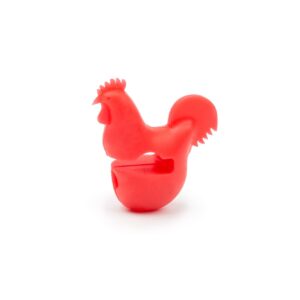 Fox Run 6283 Rooster Pot Clip/Spoon Holder, 1 x 2.75 x 2.75 inches, Red