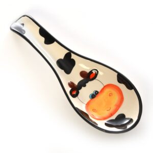 sophia essential cow ceramic spoon rest