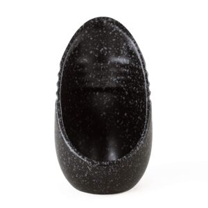 speckled earthenware spoon rest for kitchen stoves and countertops - black