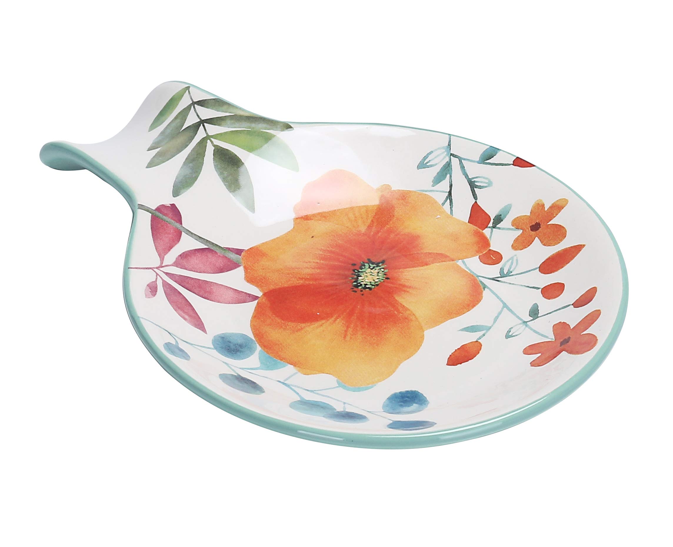 Bico Flower Carnival Ceramic Spoon Rest, House Warming Gift, Dishwasher Safe