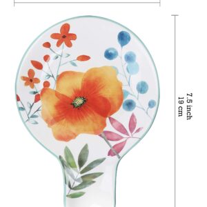 Bico Flower Carnival Ceramic Spoon Rest, House Warming Gift, Dishwasher Safe