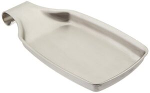 amco stainless steel spatula spoon rest,silver