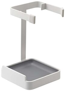 yamazaki home ladle holder-lid stand for utensils in kitchen,, steel, water resistant, no assembly req., white