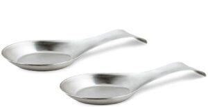 stainless steel spoon rest (set of 2)