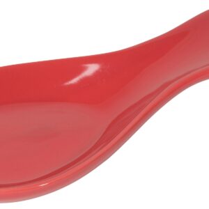 Now Designs Curved Stoneware Spoon Rest Red, 3.5x7.75 in