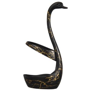 ansaw black swan bableware holder chopstick rest, spoon rest, knife rest, fork rest table decorative (size large)