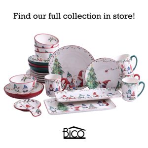 Bico Christmas Gnomes Ceramic Spoon Rest, House Warming Gift, Dishwasher Safe