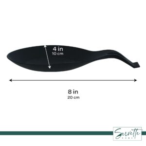 Silicone Spoon Rest for Kitchen Spoon Holder - Black