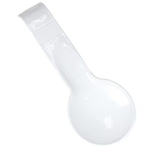 chef craft select plastic spoon rest, 12.25 inches in length, white