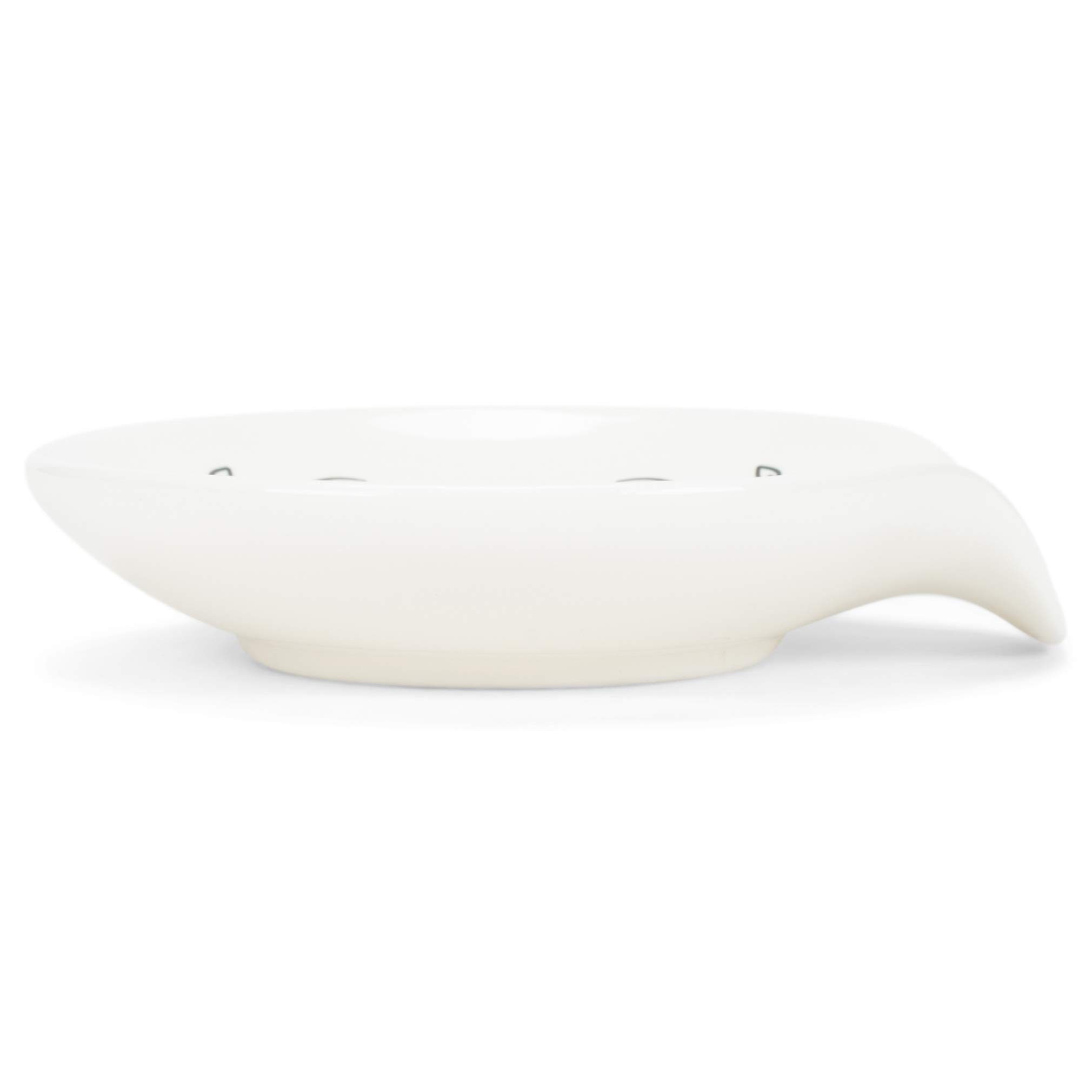 DEMDACO Many People Have Eaten In This Kitchen and Lead Normal Lives 4.5 x 4 Glossy White Ceramic Stoneware Kitchen Spoon Rest