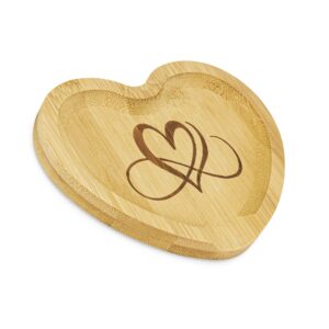 heart shaped spoon rest large engraved bamboo wood for kitchen utensils wooden vintage country tray protects countertop fits spoonful of love spoon