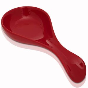 Home Intuition Ceramic Spoon Rest 10.50" x 4.35" x 1.50", Red