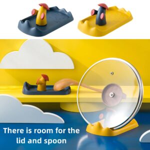 Spoon Rest Kitchen Gadgets Spoon Holder And Lid Rest 2 Pcs，Kitchen Essentials For New Home Novelty Cute Guard Design Kitchen Gadgets Spoon Rest For Stovetop，Kitchen Tools For Spatulas And Lid Rest