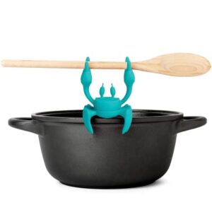 OTOTO Pack of 2 - Aqua the Crab Spoon Rest + Red the Crab Utensil Holder